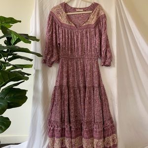 Purple Boho Maxi Dress Size S